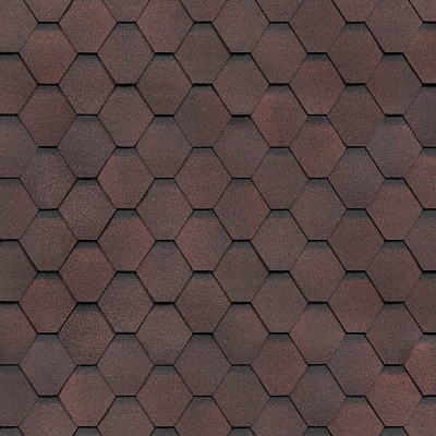 Гибкая черепица Shinglas Классик Кадриль Гранат