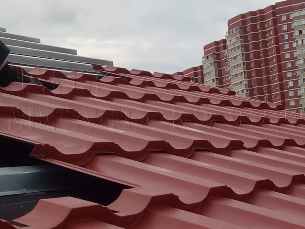 Металлочерепица Геркулес 8004 терракотовый Стальной Бархат от Центра Металлокровли в Уральске Металлочерепица Геркулес 8004 терракотовый Стальной Бархат от Центра Металлокровли в Уральске