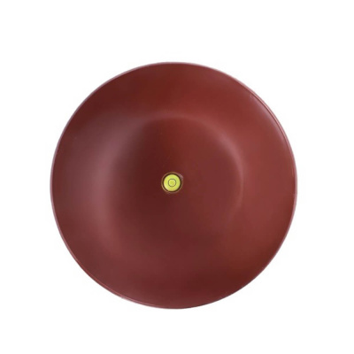 Труба вентиляционная VIOTTO d110мм h550мм для металлочерепицы RAL3005 красное вино утепленная вид сверху